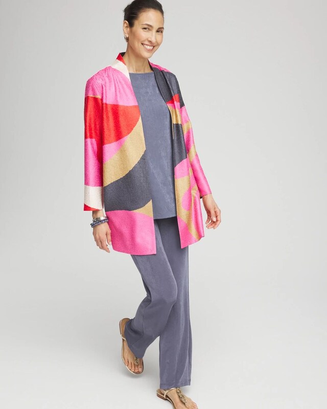 Travelers Collection Abstract Crushed Jacket - image 2